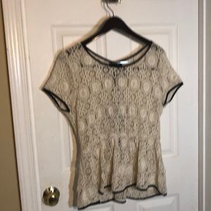 Lace top with accent bows